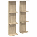 Væghylde 2 pcs Sonoma-eg 22 x 15 x 100 cm Konstrueret træ
