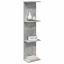 Væghylde 2 pcs Betongrå 22 x 15 x 100 cm Konstrueret træ