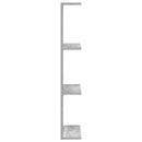 Væghylde 2 pcs Betongrå 22 x 15 x 100 cm Konstrueret træ