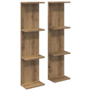 Væghylde 2 pcs Artisan-eg 22 x 15 x 100 cm Konstrueret træ