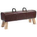 bænk Mørk Brun 110 x 30 x 45 cm Ægte Læder