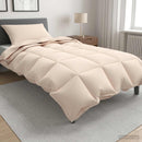 Dynebetræk Sæt Beige 137 x 200 cm Bomuld, Kapok, Polyester