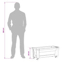 Calypso plante med hjul Hvid 79 x 35 x 33 cm PP