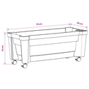 Calypso plante med hjul Hvid 79 x 35 x 33 cm PP