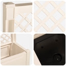 Stor blomsterkasse med espalier Hvid 99,5 x 43 x 133,5 cm PP