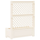 Stor blomsterkasse med espalier Hvid 99,5 x 43 x 133,5 cm PP