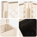 Stor blomsterkasse med espalier 2 pcs Hvid 143 x 143 x 133,5 cm