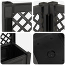 Stor blomsterkasse med espalier 2 pcs Antracit
