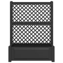 Stor blomsterkasse med espalier 2 pcs Antracit