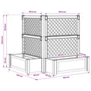 Stor blomsterkasse med espalier 2 pcs Antracit
