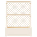 Stor krukke med trellis Hvid 99,5 x 43 x 133,5 PP