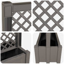 Stor krukke med trellis Grå 99,5 x 43 x 133,5 PP