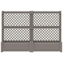 Stor krukke med trellis 2 pcs Grå 200 x 43 x 133,5 cm PP