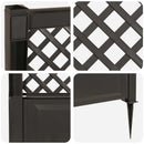 Trellis med Spids Antracit 43 x 6 x 165 cm PP