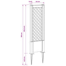 Trellis med Spids Antracit 43 x 6 x 165 cm PP