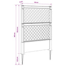 Trellis med Spids Hvid 99 x 6 x 165 cm PP