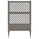 Trellis med Spids Grå 99 x 6 x 165 cm PP