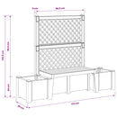 Havebænk Kopenhagen Hvid 173 x 49 x 135,5 cm PP