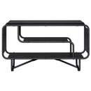 TV-bord 80 x 36 x 45 cm Sort eg Konstrueret træ