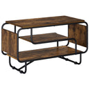 TV-bord 80 x 36 x 45 cm Røget eg Konstrueret træ