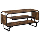 TV-bord 98 x 36 x 45 cm Røget eg Konstrueret træ