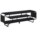 TV-bord 140 x 36 x 45 cm Sort eg Konstrueret træ