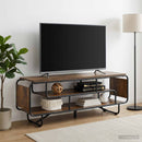 TV-bord 140 x 36 x 45 cm Røget eg Konstrueret træ