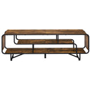 TV-bord 140 x 36 x 45 cm Røget eg Konstrueret træ