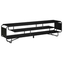 TV-bord 180 x 36 x 45 cm Sort eg Konstrueret træ