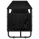 TV-bord 180 x 36 x 45 cm Sort eg Konstrueret træ