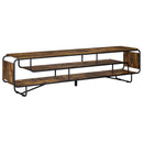 TV-bord 180 x 36 x 45 cm Røget eg Konstrueret træ