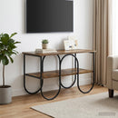 TV-bord 80 x 40 x 50 cm Røget eg Konstrueret træ