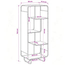 Highboard Sort eg 60 x 37.5 x 144 cm Konstrueret træ