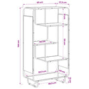 Highboard Sonoma-eg 80 x 37,5 x 144 cm Konstrueret træ