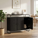 Skænk Sort eg 102 x 35 x 75 cm Konstrueret træ