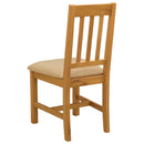 Spisestuestol VENLO 2 pcs Massivt Eg Træ Beige 45 x 53 x 92 cm