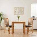 Spisestuestol VENLO 2 stk. Massivt Eg Træ Sort 45 x 53 x 92 cm