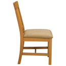 Spisestuestol 2 pcs Massivt Eg Træ Beige 45 x 59 x 92 cm