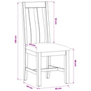 Spisestuestol 2 pcs Massivt Eg Træ Grå 45 x 54 x 100 cm