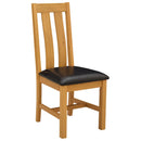 Spisestuestol 2 pcs Massivt Eg Træ Sort 45 x 54 x 100 cm