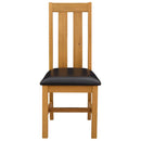 Spisestuestol 2 pcs Massivt Eg Træ Sort 45 x 54 x 100 cm