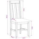 Spisestuestol 2 pcs Massivt Eg Træ Sort 45 x 54 x 100 cm