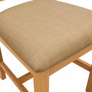 Spisestuestol 2 pcs Massivt Eg Træ Beige 45 x 59,5 x 100 cm