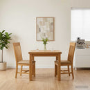 Spisestuestol 2 pcs Massivt Eg Træ Beige 45 x 59,5 x 100 cm