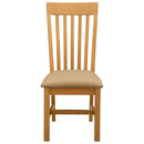 Spisestuestol 2 pcs Massivt Eg Træ Beige 45 x 59,5 x 100 cm