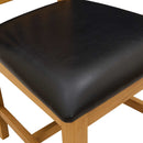 Spisestuestol 2 pcs Massivt Eg Træ Sort 45 x 59,5 x 100 cm