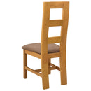 Spisestuestol 2 pcs Massivt Eg Træ Grå 45 x 51 x 105 cm