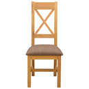 Spisestuestol 2 pcs Massivt Eg Træ Grå 45 x 54 x 105 cm