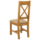 Spisestuestol 2 pcs Massivt Eg Træ Beige 45 x 54 x 105 cm