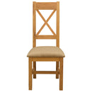 Spisestuestol 2 pcs Massivt Eg Træ Beige 45 x 54 x 105 cm